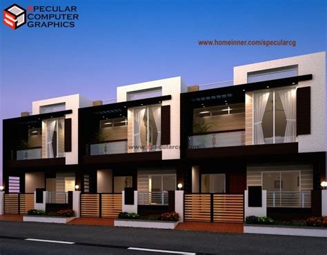 Row House Design By Specular Cg Indian Home Designhouse