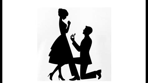 Marriage Proposal Silhouette At Getdrawings Free Download