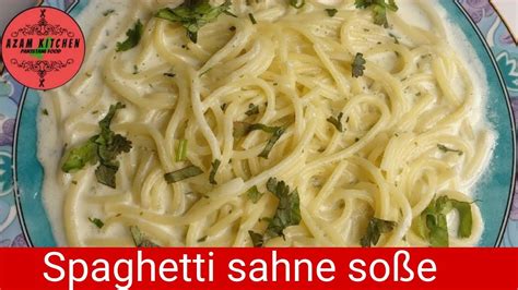 Spaghetti mit sahne sosse