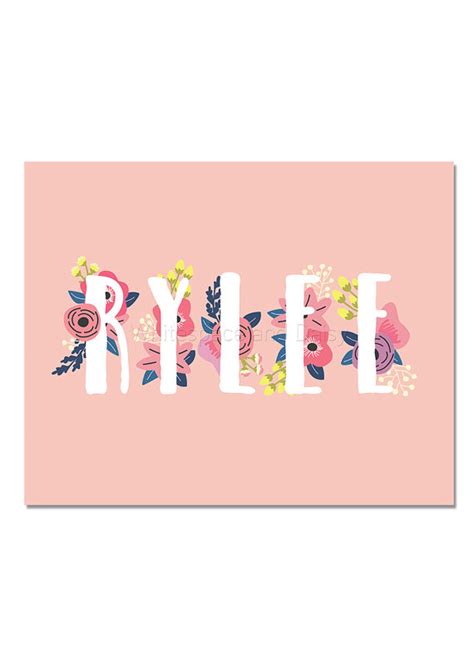 Rylee Personalized Name Sign Printable Wall Art Birthday Party Decor