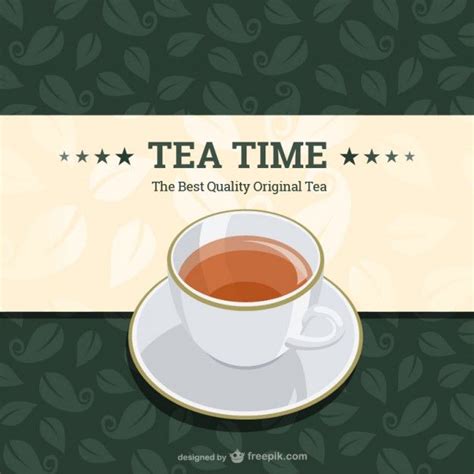 Tea Time Background With Tea Leaves Vintage Tea Time Tea Tea Design