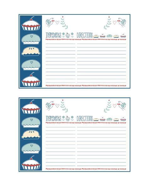 Free Printable Recipe Cards The Cottage Market