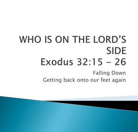 Ppt Who Is On The Lords Side Exodus 3215 26 Powerpoint