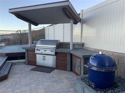 Concrete Countertop BBQ Island | Outdoor kitchen grill, Bbq island, Bbq