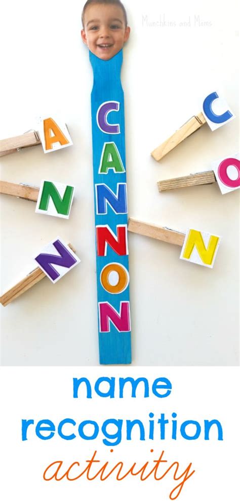 Clothespin Name Recognition Activity Munchkins And Moms School