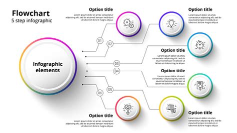 Business Process Chart Infographics With 6 Step Segments Circular