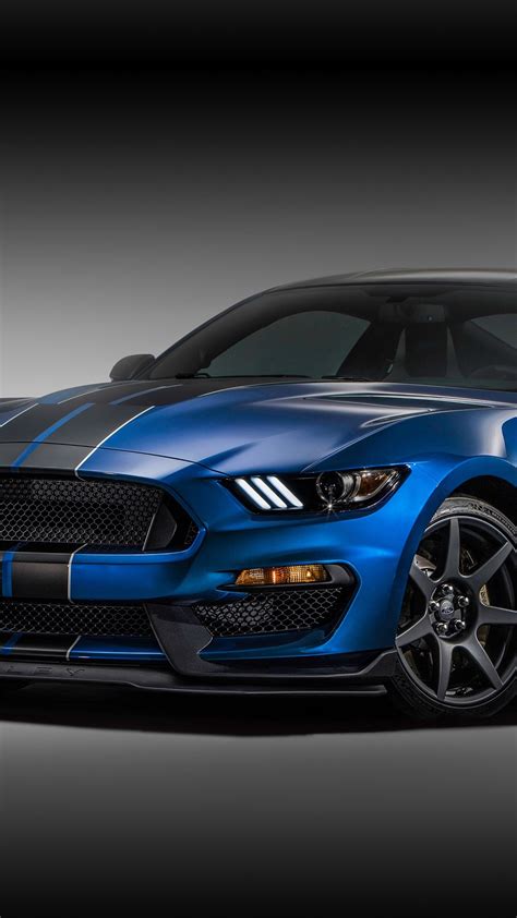 Ford Mustang Shelby Gt R Superdeportivo Color Azul X Iphone