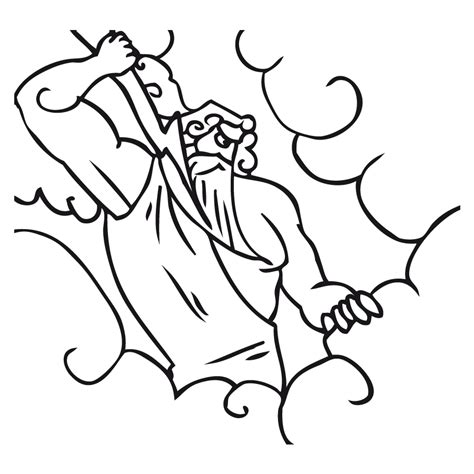 Dibujo De Zeus De Esmirna Para Colorear Zeus Dios Griego Para Dibujar