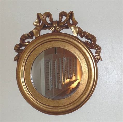 Vintage French Style Gold Mirror With Ribbon Bow Detail Gold Mirror