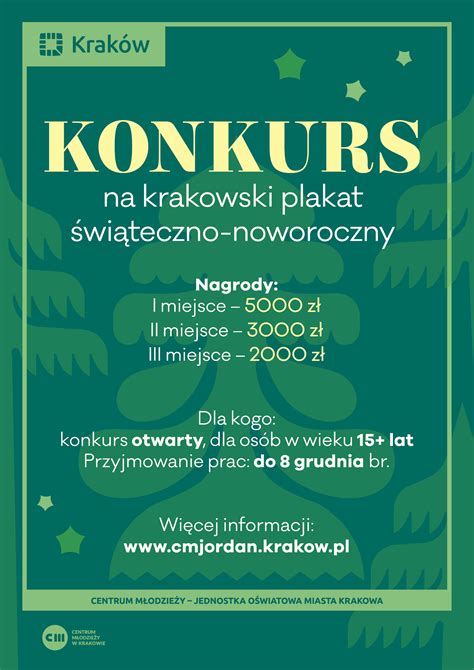 Konkurs Na Krakowski Plakat Świąteczno Noworoczny Centrum Młodzieży