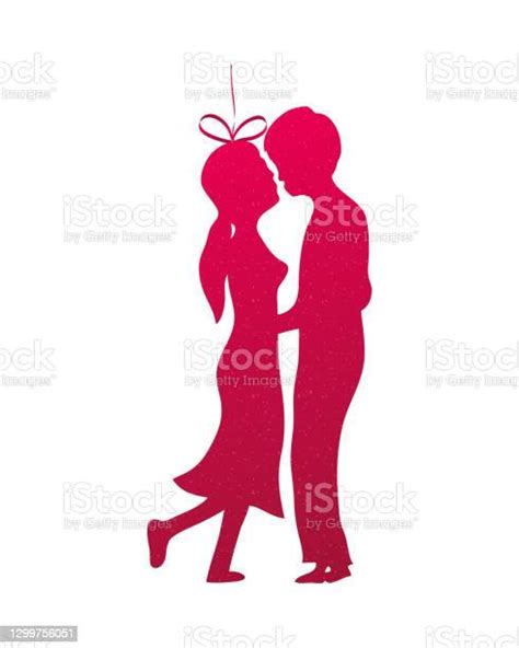 Couple Kissing Silhouette Vector Design Stock Illustration Download
