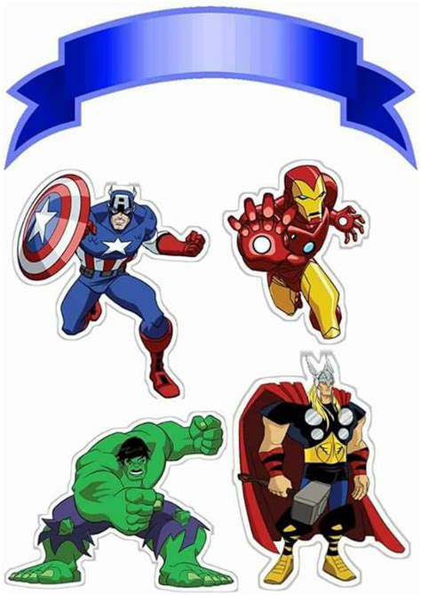 Avengers Cupcake Toppers Free Printable