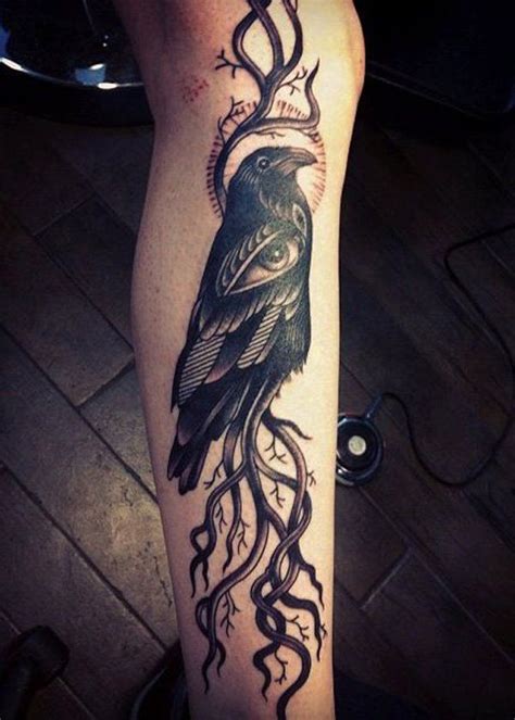 60 Mysterious Raven Tattoos Design Change 3 And Eyes