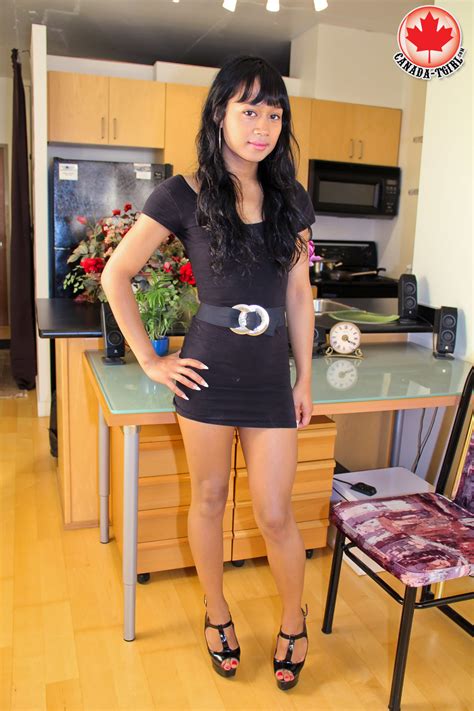 Swarthy Asian T Girl In A Black Dress And H Xxx Dessert Picture 1