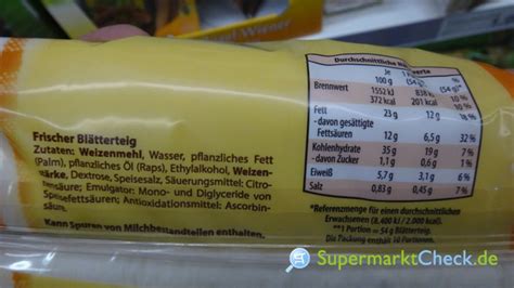 Cuisinette Frischer Blätterteig Preis Angebote Kalorien Nutri-Score