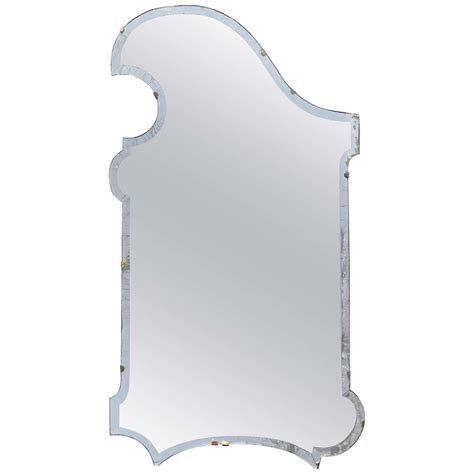 Large Frameless Shield Mirror For Sale At 1stdibs Large Round Wall Mirror Large Round Mirror