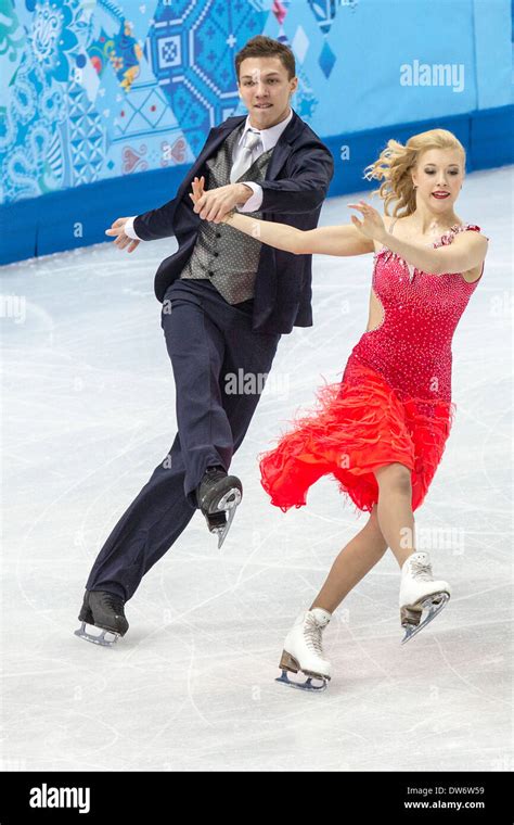 Ekaterina Bobrova And Dmitri Soloviev Rus Performing In The Ice Dance Short Program At The