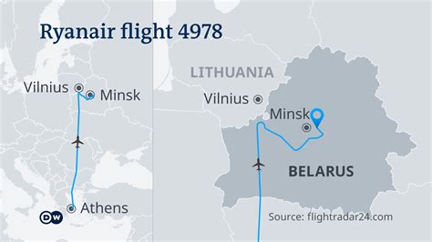 (inset) ryanair logo on an aircraft seen at landvetter airport. Belarus: European Airlines Halt Flights Amid Outrage Over ...