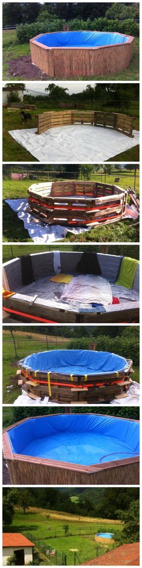 A Beautiful Swimming Pool Made Out Of 10 Pallets With Images Pallet
