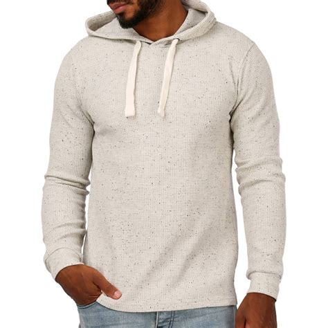 B Collection Mens Waffle Hoodie Beige Big W Hoodies Mens Outfits Men Sweater