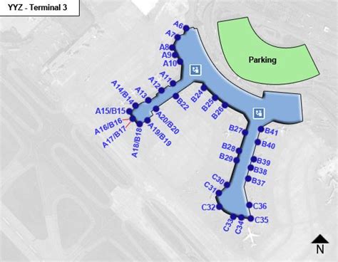 Pearson Airport Terminal 3 Arrivals Pick Up Map