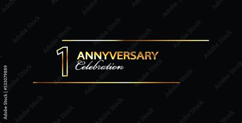 1 Year Anniversary Celebration Vector Design 1st Anniversary