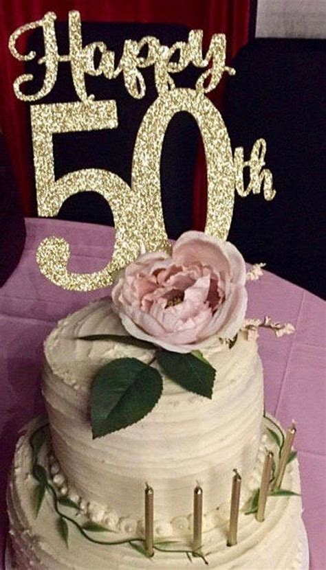 Happy 50th Birthday Cake Topper 50th Birthday Topper Name Birthday Images
