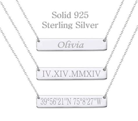 925 sterling silver custom name necklace personalized name etsy