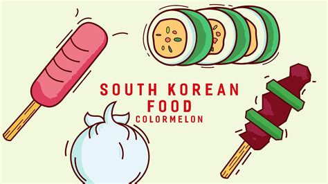 How To Draw South Korean Food For Baby Coloring Book And Drawing For