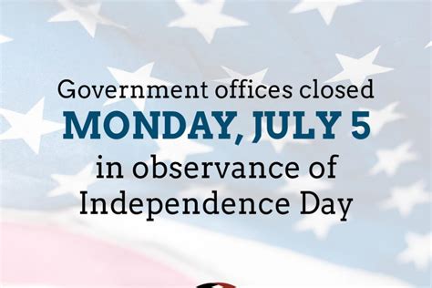 Olmsted County Offices Closed July 5 In Observation Of Independence Day