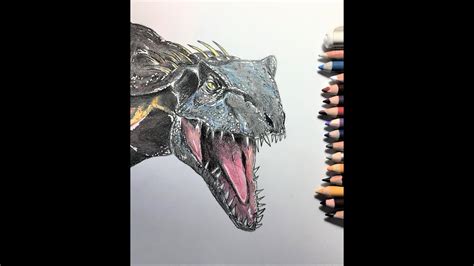 Color Pencil Drawing Of The Indoraptor In Jurassic World At Alextube