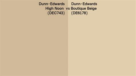 Dunn Edwards High Noon Vs Boutique Beige Side By Side Comparison