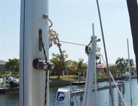 This Picture Shows The Upper End Of The Macgregor Mast Raising Pole And