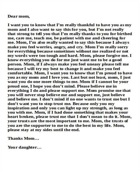 An Image Of A Letter Written To Someone In The Middle Of Their Handwriting Which Reads Dear Mom