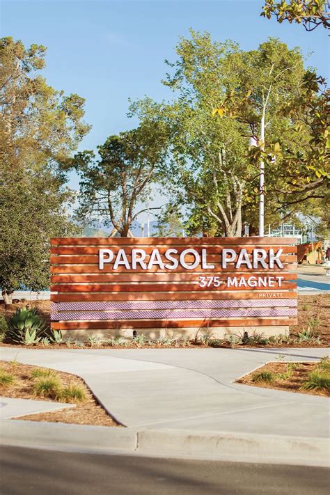 Whimsical Wayfinding Signage For Parasol Park In Irvine California