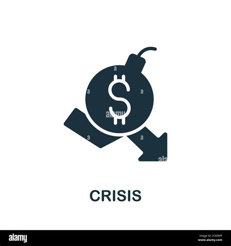 Crisis Icon Monochrome Simple Crisis Icon For Templates Web Design