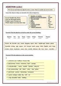 Order of adjectives - English ESL Worksheets for distance ...