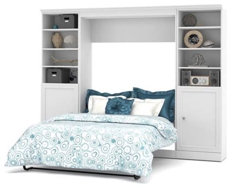 Bestar Versatile 109 Full Wall Bed With 2 Piece 2 Door Storage Unit