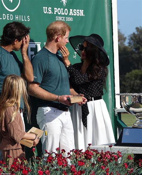 Meghan Markle Congratulates Her Husband Prince Harry With A Kiss In Santa Barbara Daily Mail
