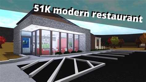 Welcome To Bloxburg 51K Modern Restaurant SPEEDBUILD YouTube