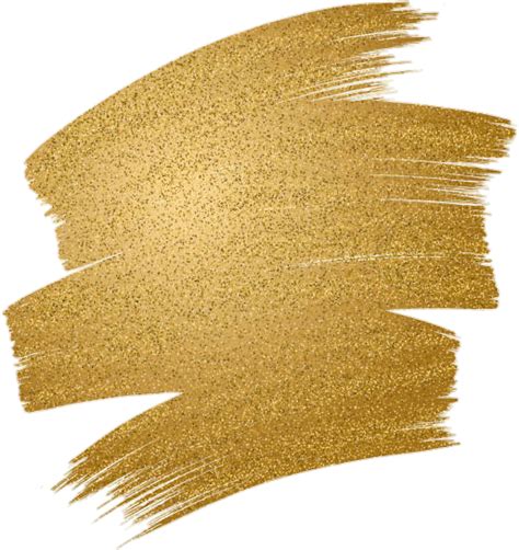 Gold Glitter Brush Stroke Png - Free Logo Image png image