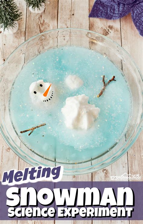 Easy Melting Snowman Winter Science Experiment