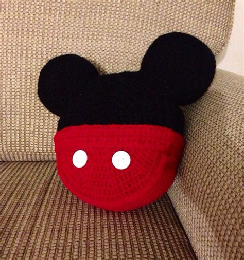Crochet Pillow Mickey Mouse Inspired Icon By Morganbryndesigns 3200