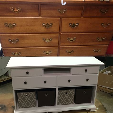 It really didn't look right plus i could see all the cords on the floor (not really a major problem, just a pet peeve). DIY repurposed dresser into a tv stand. | Redo furniture, Repurposed dresser, Furniture design