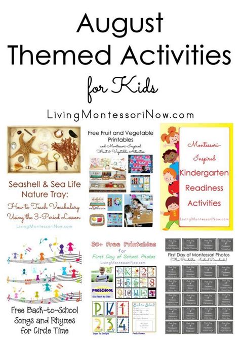 August Themed Activities For Kids Activities For Kids Montessori