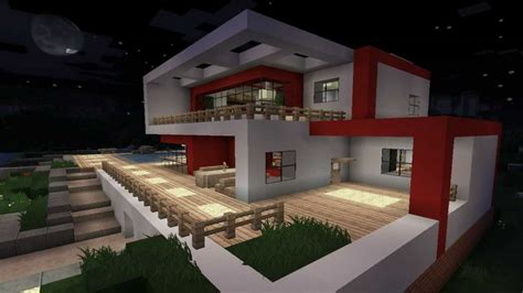 Minecraft houses and shops creations. Minecraft modern house #1 (Modernes Haus) HD - YouTube