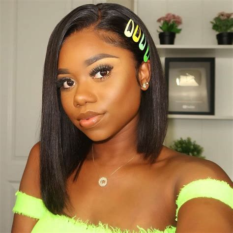 Side part bob with color. Short Bob Wigs Side Part Lace Front Wigs Brazilian Short ...