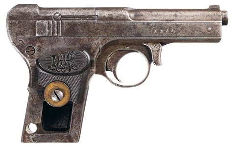 Scarce French Bernardon Martin Model 1909 Semi Automatic Pistol