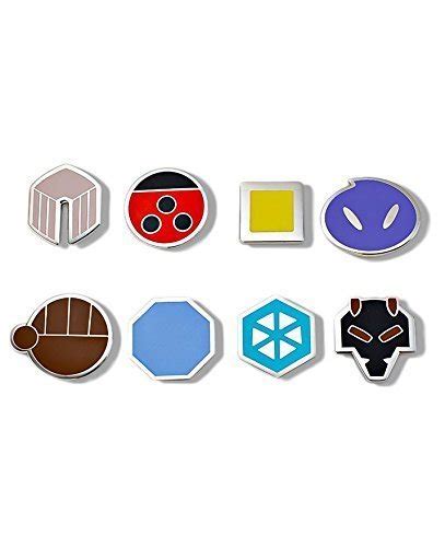 Buy Pokemon Gym Badges Johto Gen 2 Johto League Ash Ketchum Cosplay Collection Silver Trim