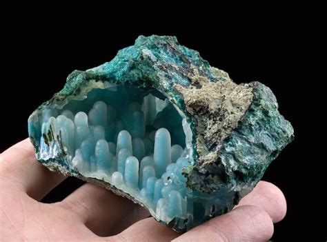 Stunning Blue Green Mineral With Incredible Textured Interior